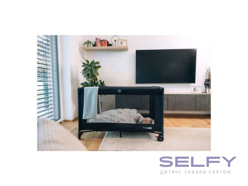 Ліжко-манеж дитяче FreeON Snozze, black, Фото 4