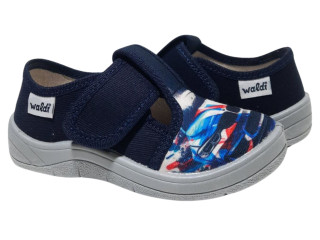 Гріша 24-30 синій, сіра підошва, біла машина