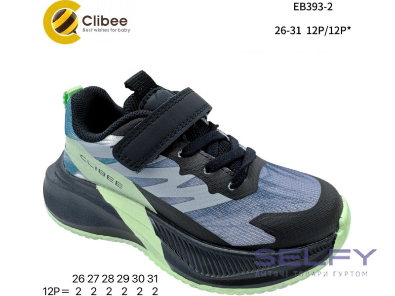 Кросівки дитячі Clibee EB393-2 black 26-31, Фото 1