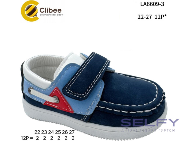 Мокасини дитячі Clibee LA6609-3 blue-blue 22-27, Фото 1