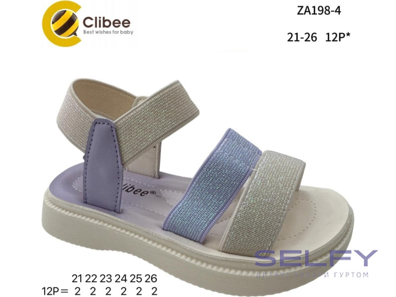Босоніжки дитячі Clibee ZA198-4 orange-purple 21-26, Фото 1