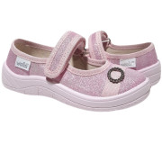 Аліна 24-30 рожева, рожева підошва, брошка