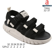 Босоніжки дитячі Apawwa T866P black 32-37 по-розмірно