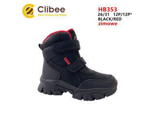 Черевики зимові Clibee HB353 black-red 26-31 по-розмірно