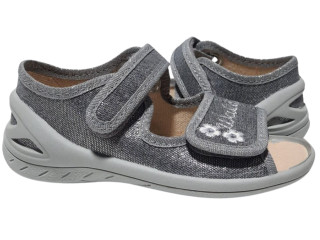 Єва 24-30 сіра, сіра підрошва, квіти