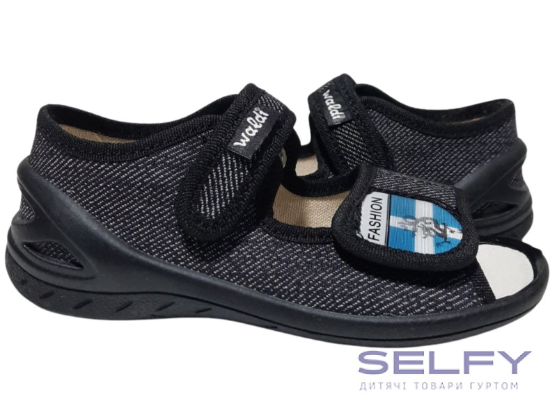 Адам 23-30 чорний, чорна підошва, fashion, Фото 1