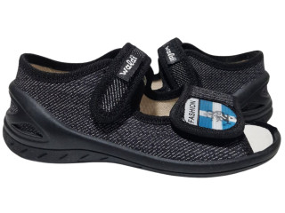 Адам 23-30 чорний, чорна підошва, fashion