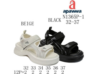 Босоніжки дитячі Apawwa N1365R-1 black 32-37