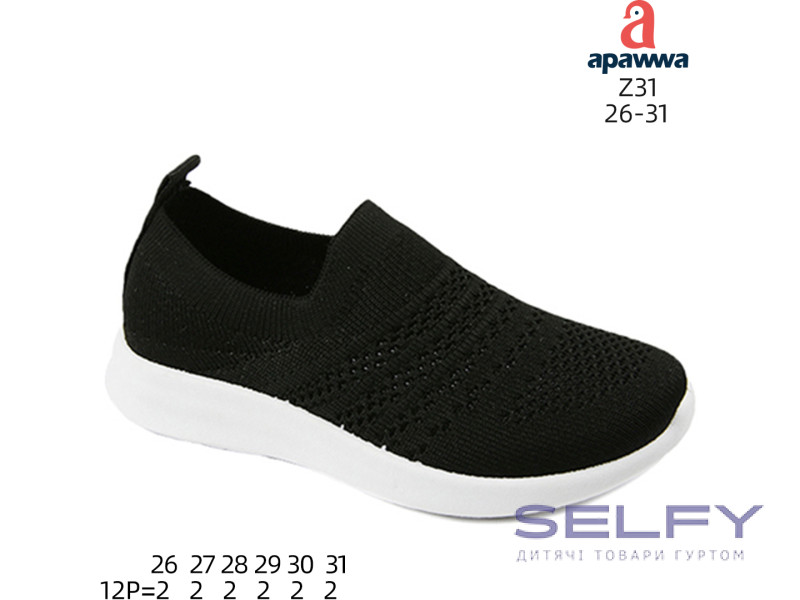Кросівки дитячі Apawwa Z31 black 26-31, Фото 1
