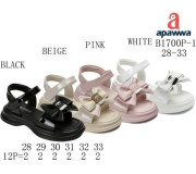 Босоніжки дитячі Apawwa B1700P-1 black 28-33