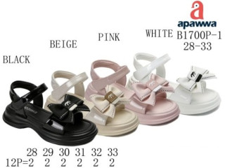 Босоножки детские Apawwa B1700P-1 black 28-33