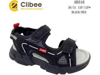 Босоніжки дитячі Clibee AB316 black-red 26-31