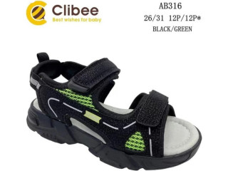 Босоніжки дитячі Clibee AB316 black-green 26-31