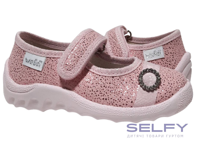 Катя 23-27 рожева, рожева підошва, брошка, Фото 1