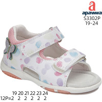 Босоніжки дитячі Apawwa S3302P white-pink 19-24 по-розмірно