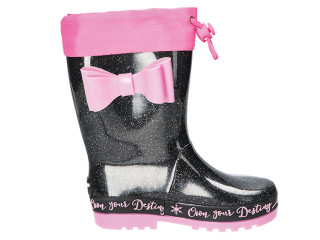 Резинові черевики American Club KAL 26/24 чорно-рожевий 26-30 (785/25)