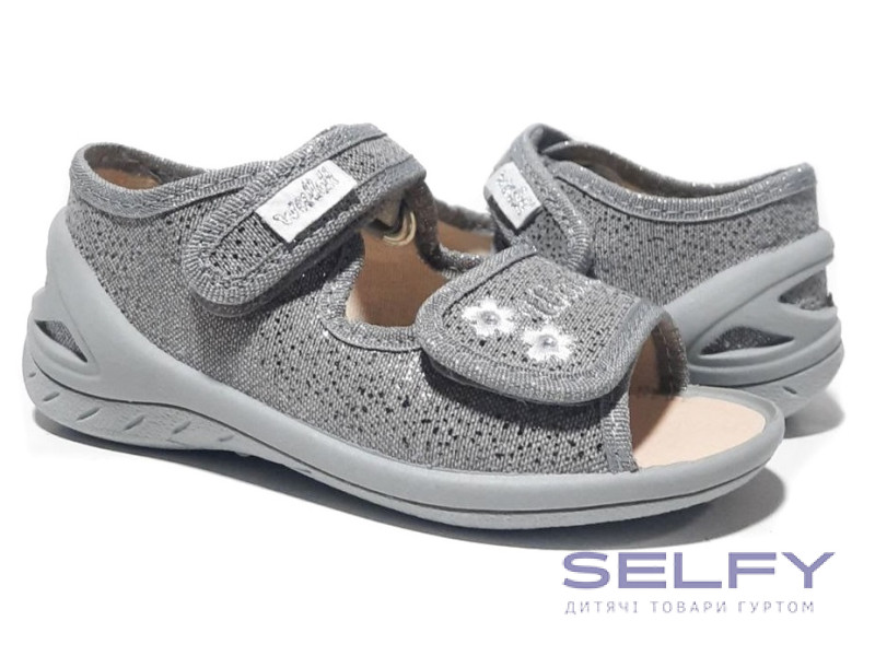 Ева 24-30 серая, цветы, Фото 1