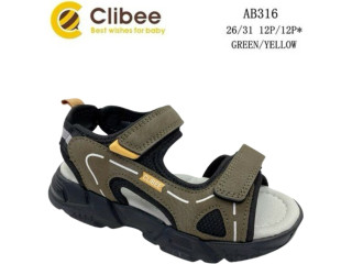 Босоніжки дитячі Clibee AB316 green-yellow 26-31