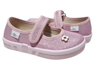 Ketty 26-32 рожева, рожева підошва, брошка квітка