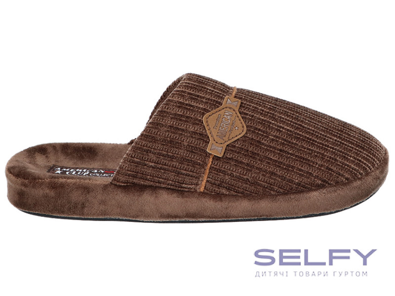 Тапочки домашні American Club SL 15/23 коричневий 41-45 (1025/25), Фото 1