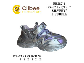 Кросівки дитячі Clibee EB387-1 silvery-l.purple 27-32