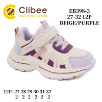 Кросівки дитячі Clibee EB398-3 beige-purple 27-32