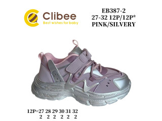 Кросівки дитячі Clibee EB387-2 pink-silvery 27-32