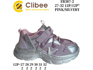 Кроссовки детские Clibee EB387 pink-silvery 27-32