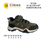 Кросівки дитячі Clibee EC356 a.green-black 31-36