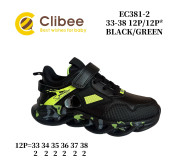 Кросівки дитячі Clibee EC381-2 black-green 33-38