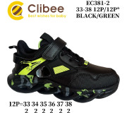Кросівки дитячі Clibee EC381 black-green 33-38
