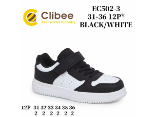 Кроссовки детские Clibee EC502-3 black-white 31-36