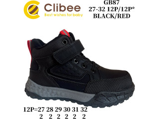 Черевики дитячі Clibee GB87 black-red 27-32