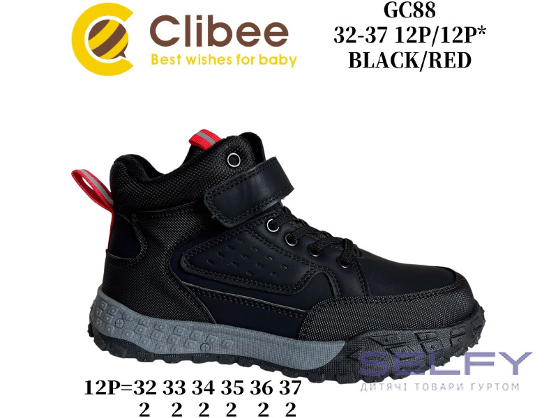 Черевики дитячі Clibee GC88 black-red 32-37, Фото 1