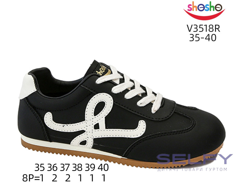 Кроссовки ShoSho V3518R black 35-40, Фото 1