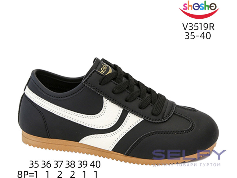 Кроссовки ShoSho V3519R black 35-40, Фото 1