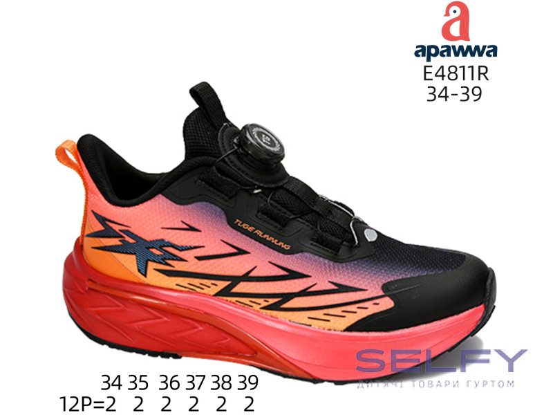 Кросівки Apawwa E4811R black-red 34-39, Фото 1