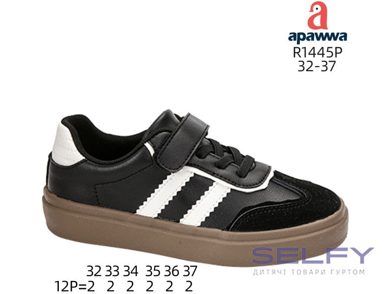 Кросівки дитячі Apawwa R1445P black 32-37, Фото 1