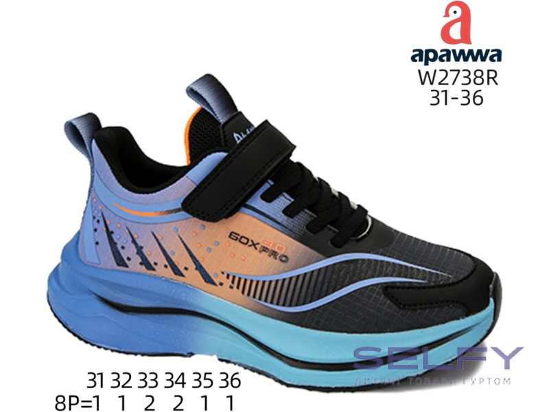 Кроссовки детские Apawwa W2738R black-navy 31-36, Фото 1