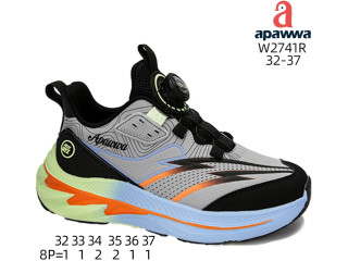 Кроссовки детские Apawwa W2741R black-grey 32-37