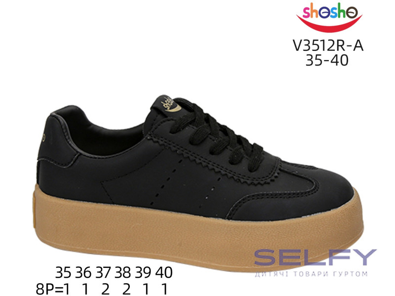 Кроссовки ShoSho V3512R-A black 35-40, Фото 1
