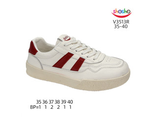 Кросівки ShoSho V3513R beige-red 35-40