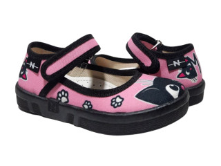 Diana 26-32 рожева, чорна підошва, black cat по-розмірно