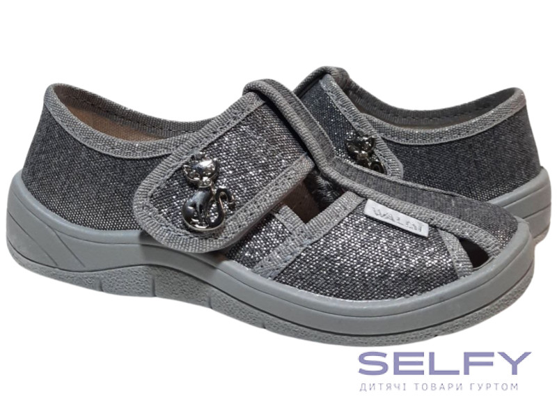 Маша 25-29 сіра, сіра підошва, брошка котик, Фото 1