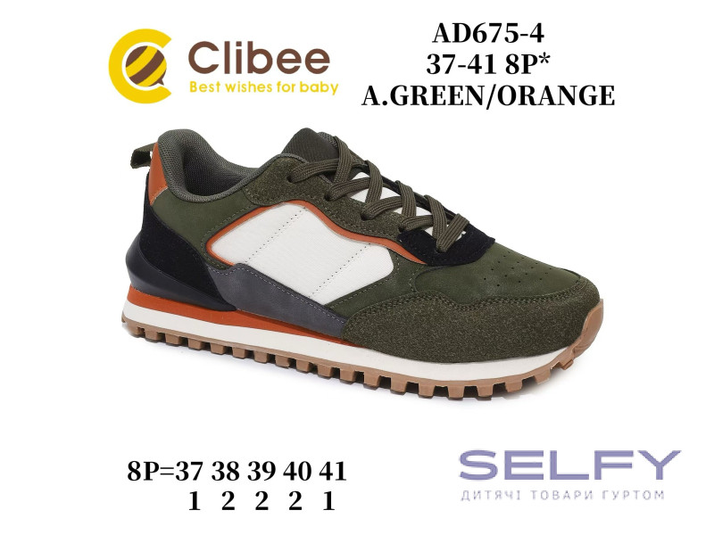Кросівки Clibee AD675 a.green-orange 37-41, Фото 1
