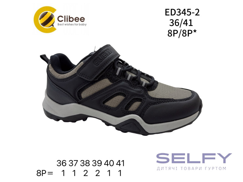 Кроссовки Clibee ED345 black-green 36-41, Фото 1