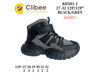 Черевики дитячі Clibee KB581 black-grey 27-32