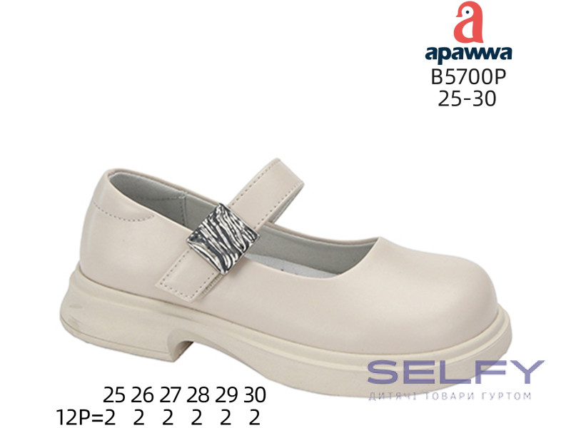 Туфли детские Apawwa B5700P beige 25-30, Фото 1