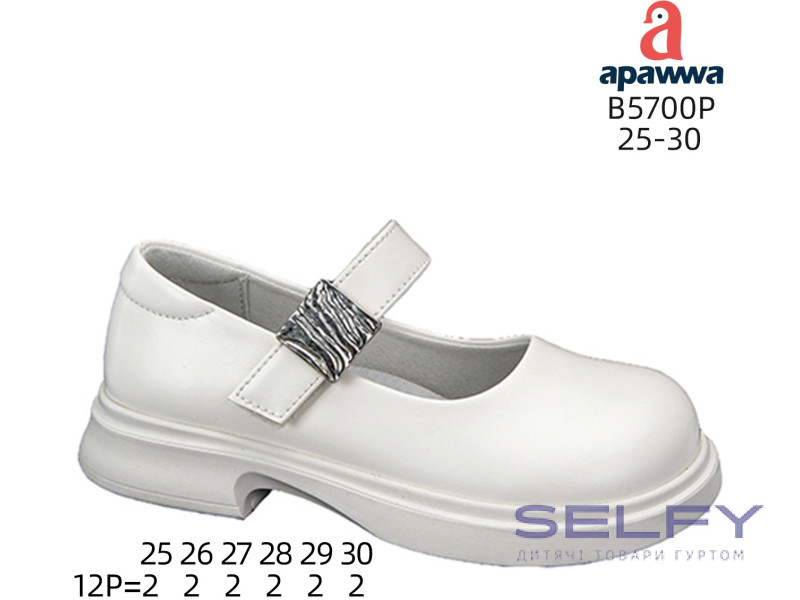 Туфлі дитячі Apawwa B5700P white 25-30, Фото 1