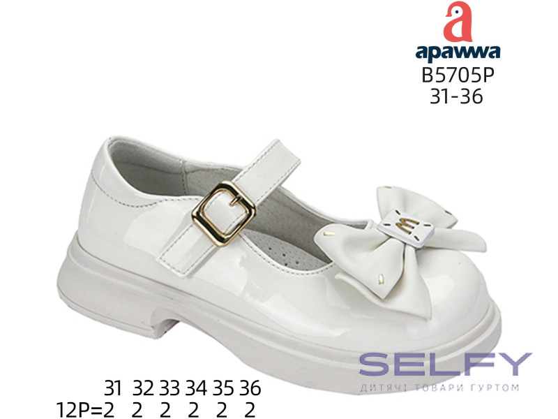 Туфлі дитячі Apawwa B5705P white 31-36, Фото 1